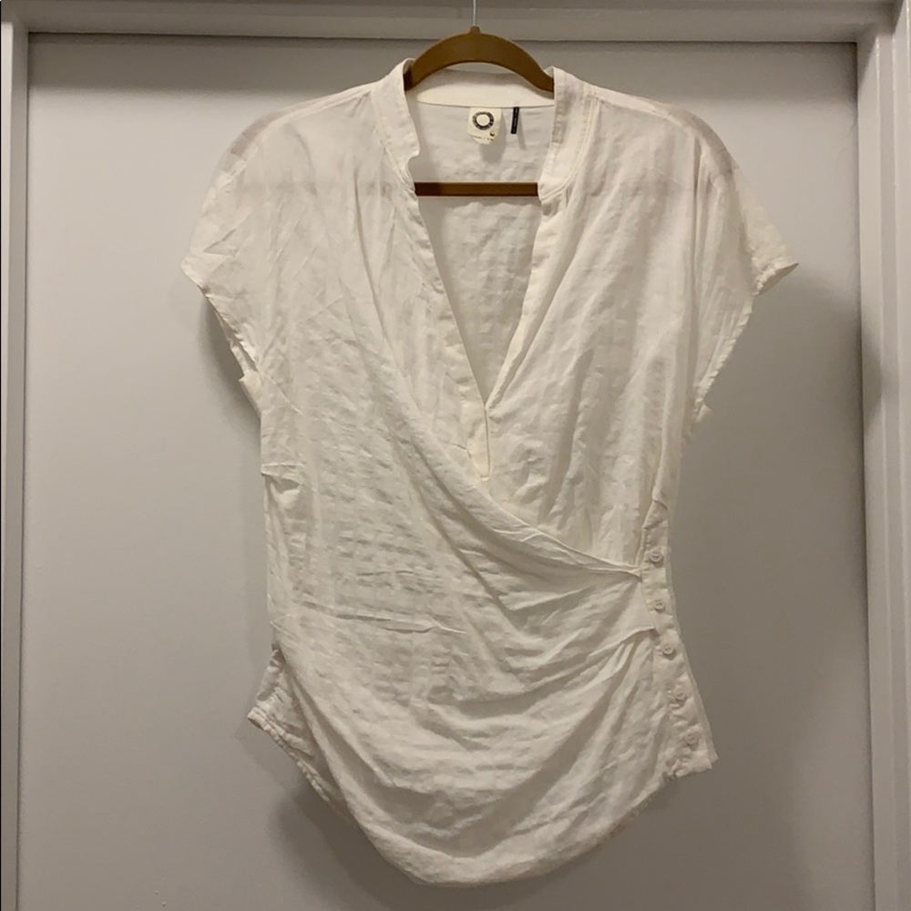 Anthropologie Akemi+Kin Off-White Top with Buttons